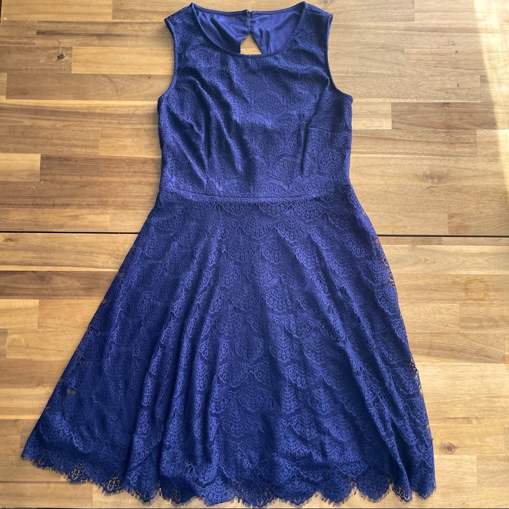 Vibrant Royal Blue Jessica Simpson Lace Dress